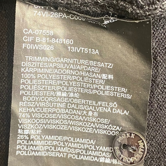 MEXX METROPOLITAN Floral Black Art To Wear Viscose 3/4 Sleeves Cardigan XS EUC - Picture 15 of 16